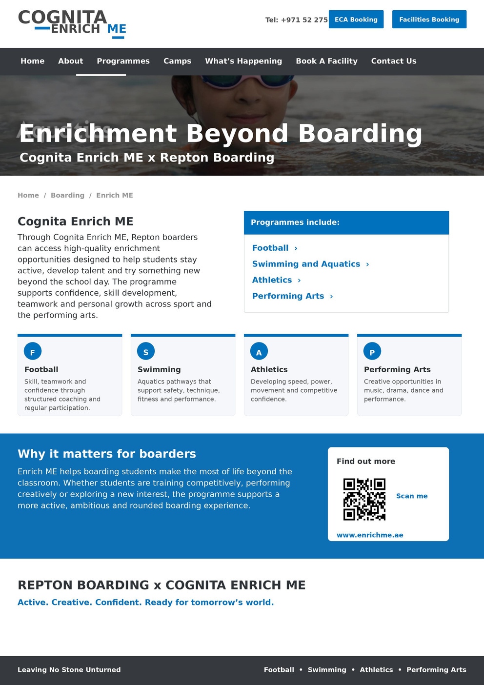 Cognita Enrich ME boarding flyer