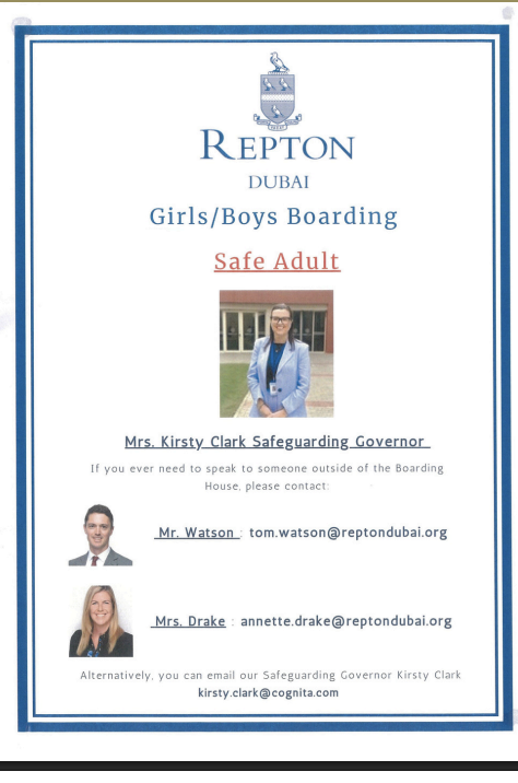 Girls and boys boarding safe adult poster